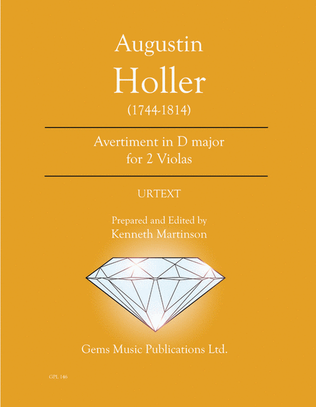 Book cover for Avertiment in D major for 2 Violas