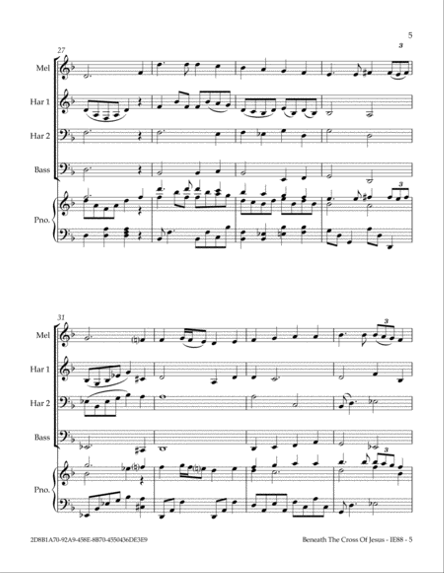 Beneath The Cross Of Jesus (Any Size Church Orchestra Series) Small Ensemble scores gallery preview page 5