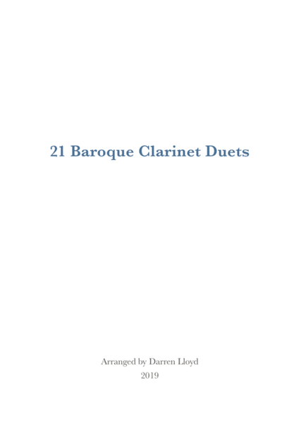 21 Baroque duets for 2 Clarinets image number null