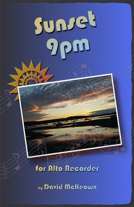 Book cover for Sunset 9pm, for Alto Recorder Duet