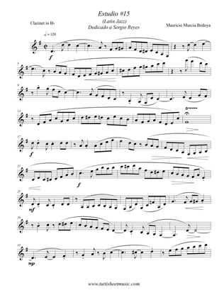 Etude #15 (Latin Jazz), for Solo Clarinet