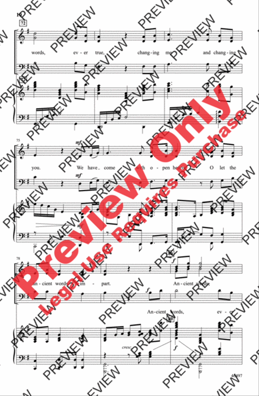 Ancient Words 3-Part scores gallery preview page 10
