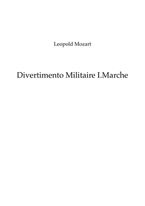 Book cover for Mozart (Leopold): Divertimento Militaire (Military Divertimento in D) I. Marche -wind quintet