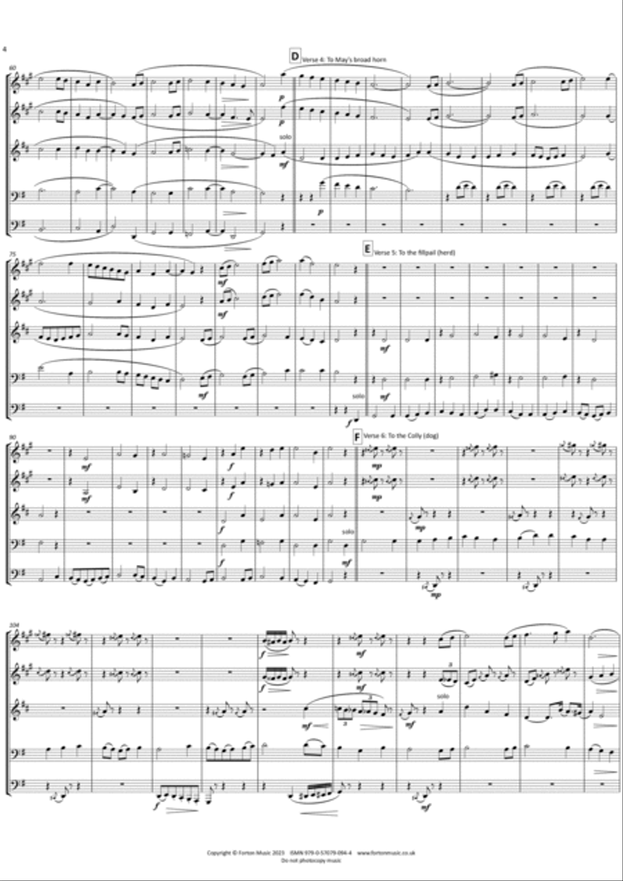 Wassail Carol Trumpet scores gallery preview page 4