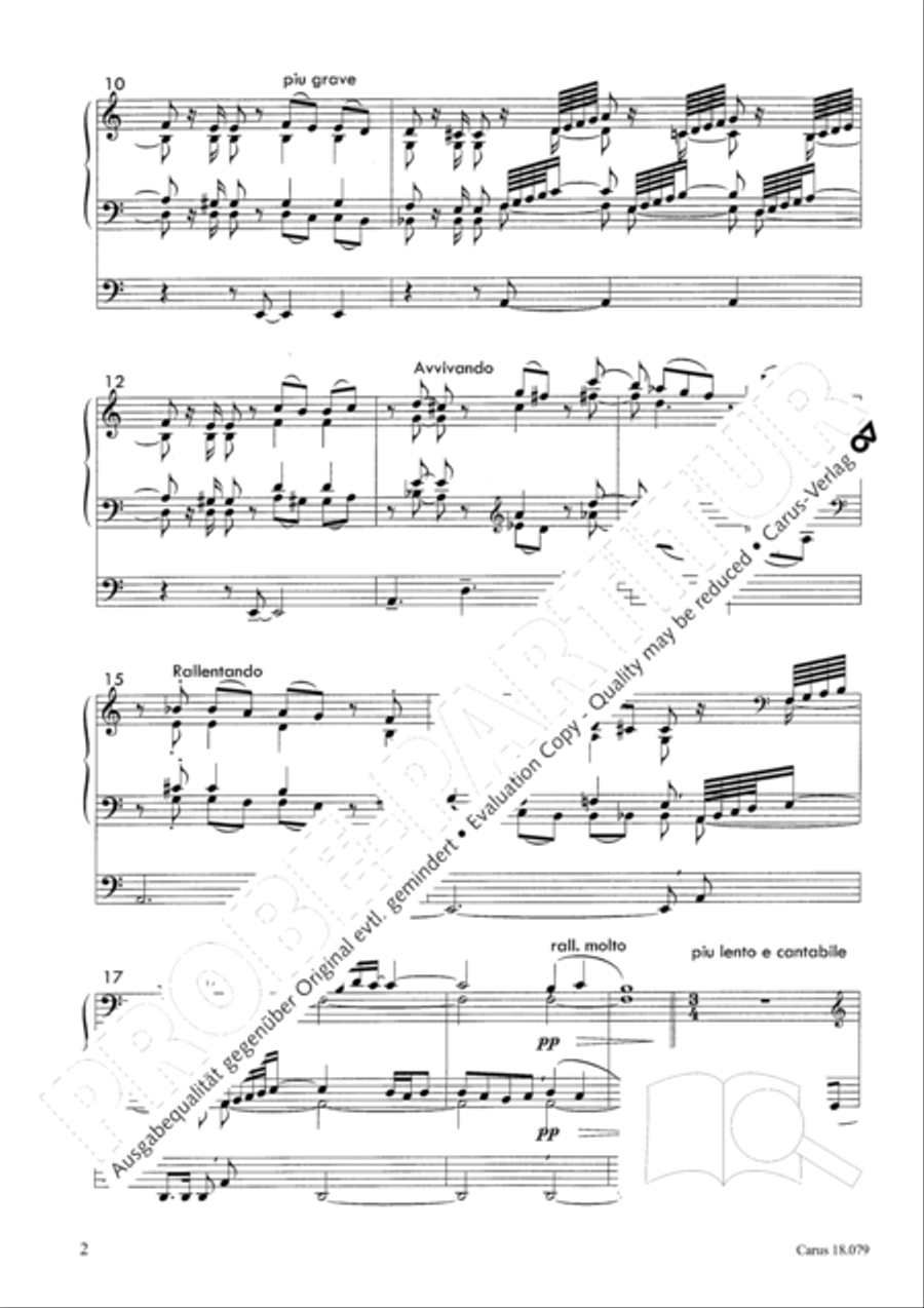 Piece sentimentale Organ Solo scores gallery preview page 3