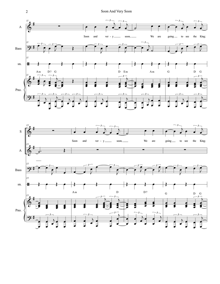 Soon And Very Soon Soon And Very Soon Alto Voice scores gallery preview page 2