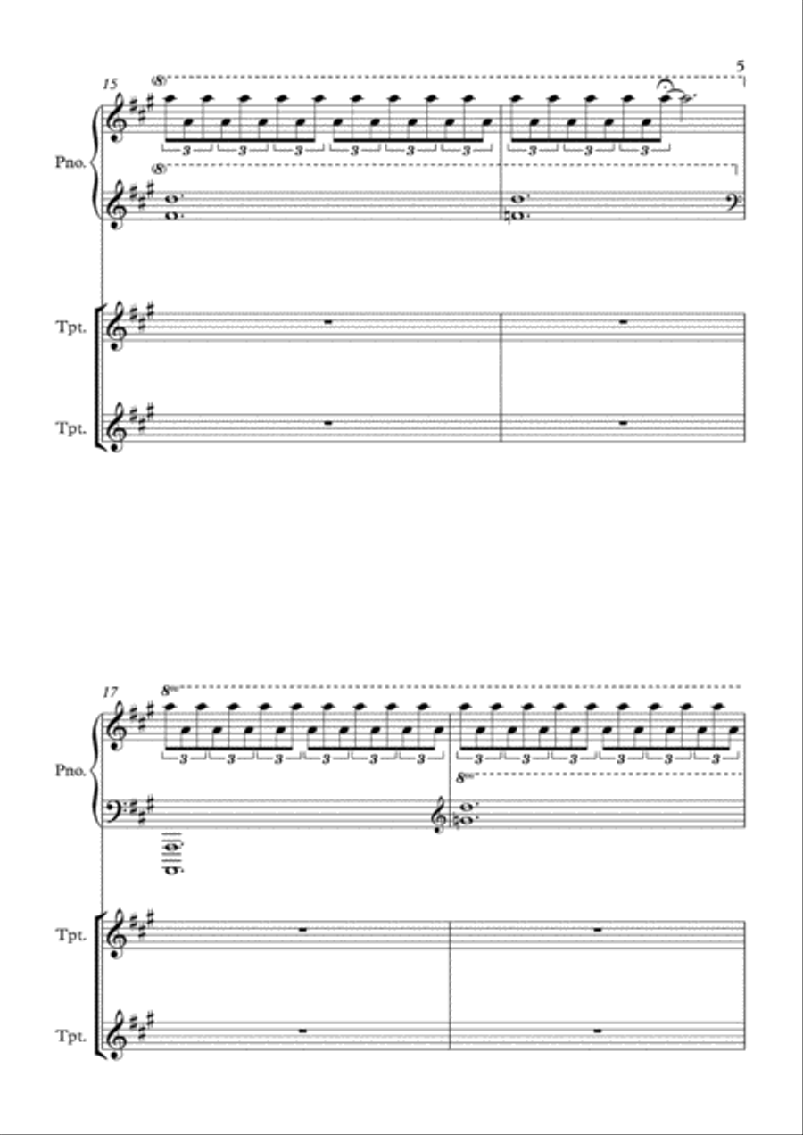 Light Light Trumpet Duet scores gallery preview page 5