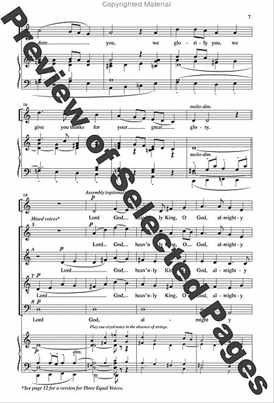 A Community Mass - Choral / Accompaniment edition A Community Mass - Choral / Accompaniment edition 4-Part scores gallery preview page 6