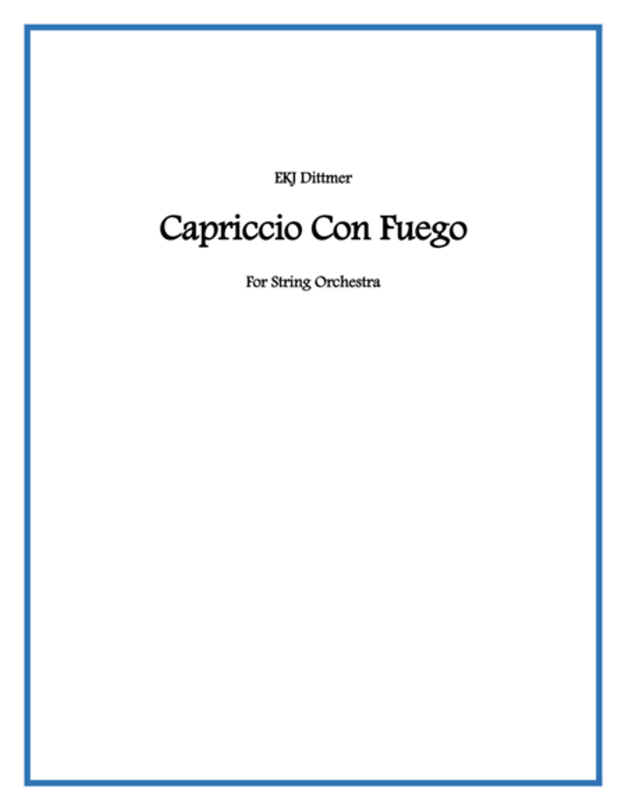 Capriccio Con Fuego Capriccio Con Fuego String Orchestra scores gallery preview page 1