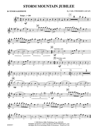 Storm Mountain Jubilee: B-flat Tenor Saxophone