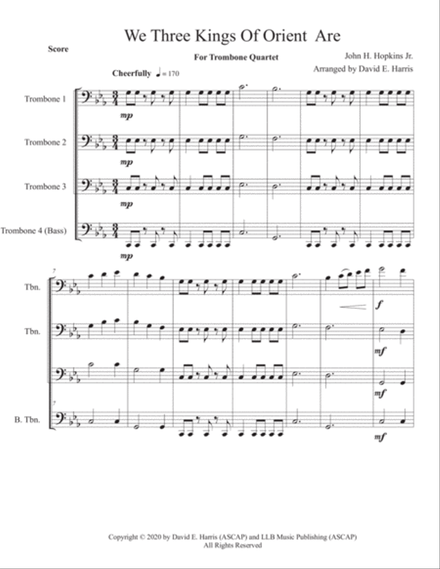 We Three Kings of Orient Are Brass Ensemble scores gallery preview page 2