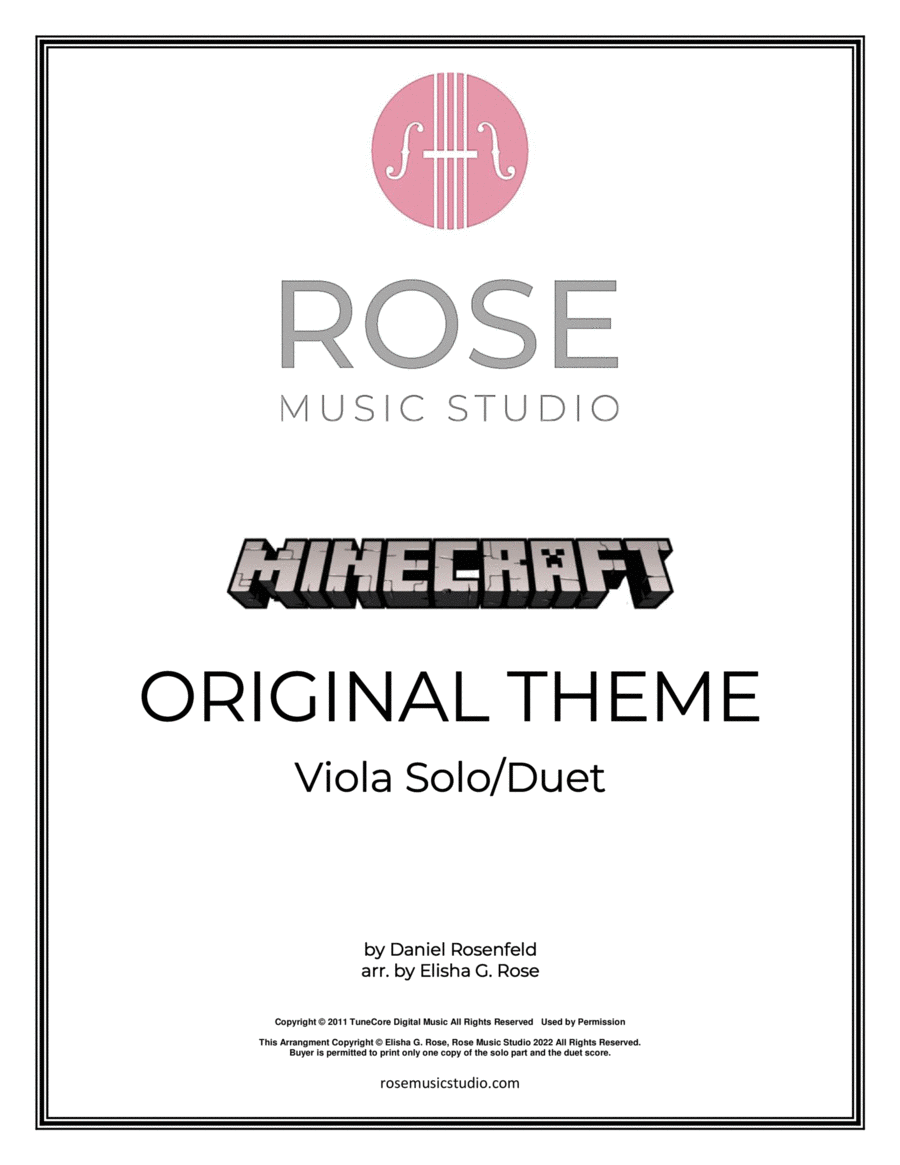 Minecraft String Duet scores gallery preview page 1