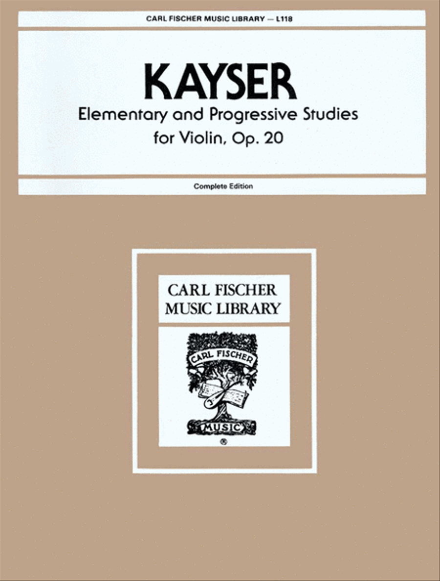 Elementary And Progressive Studies Violin - Sheet Music