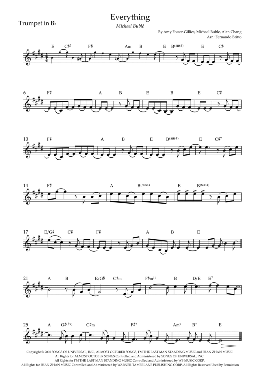 Everything Trumpet Solo scores gallery preview page 1