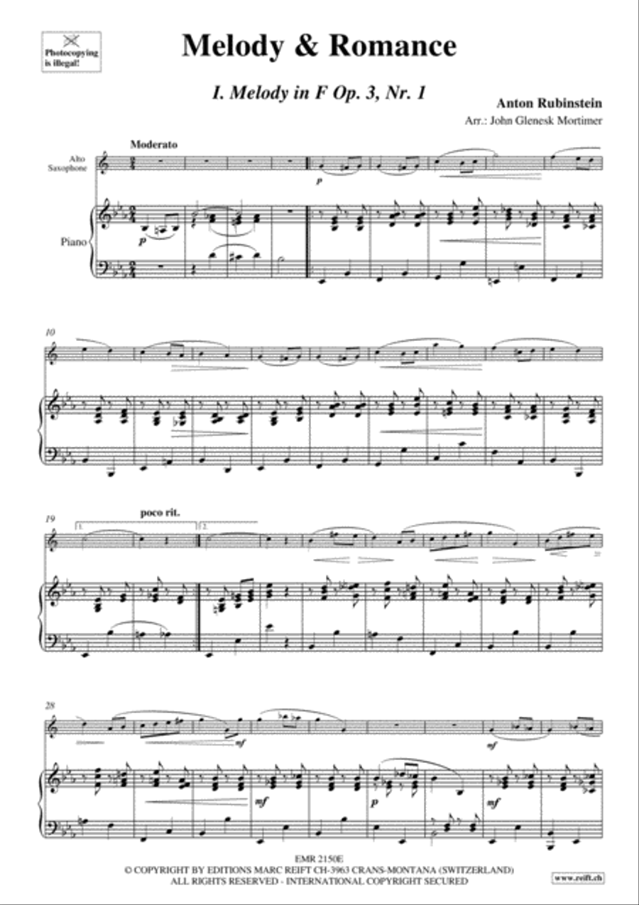Melody & Romance Alto Saxophone scores gallery preview page 4