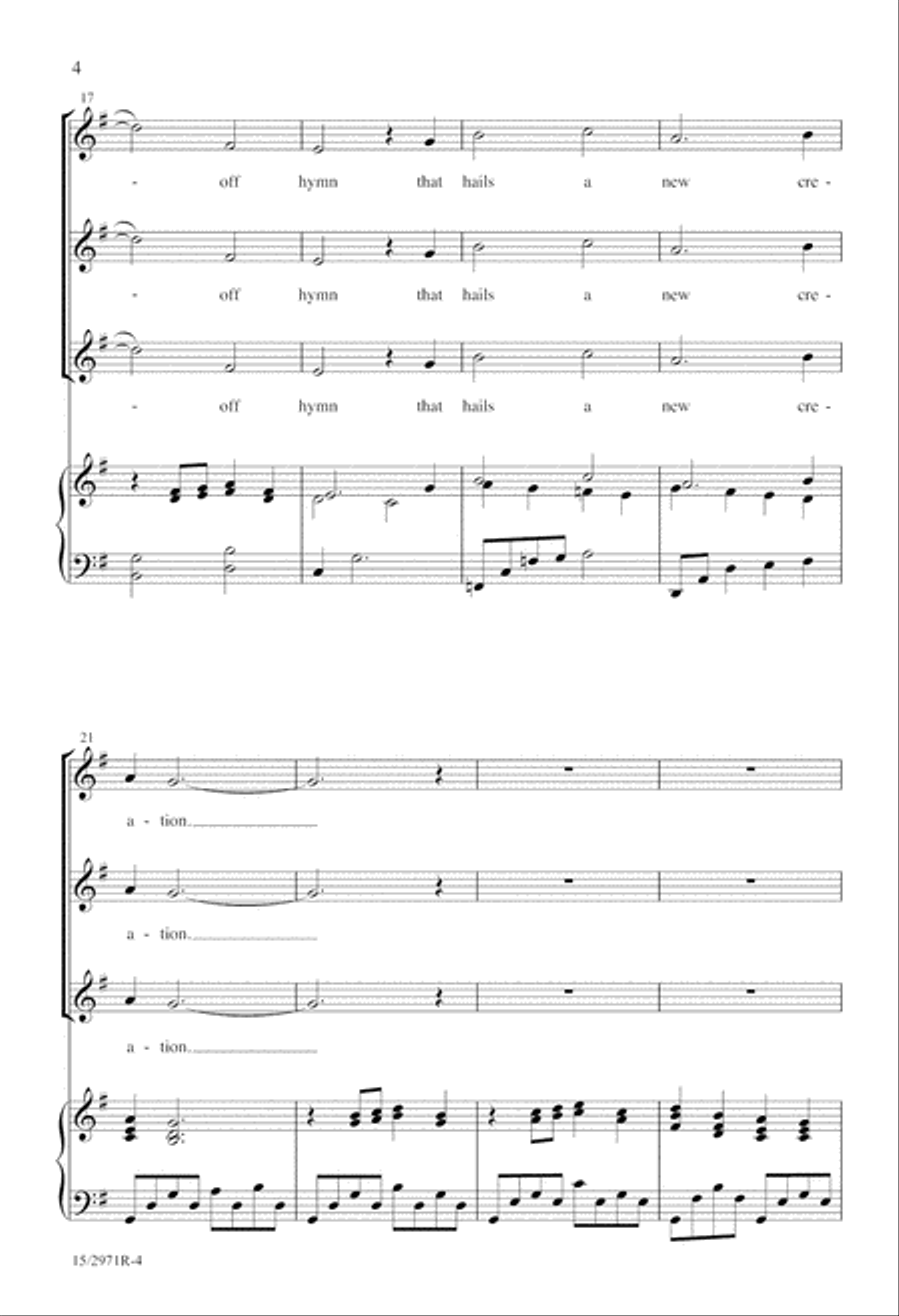 How Can I Keep From Singing? SSA scores gallery preview page 4