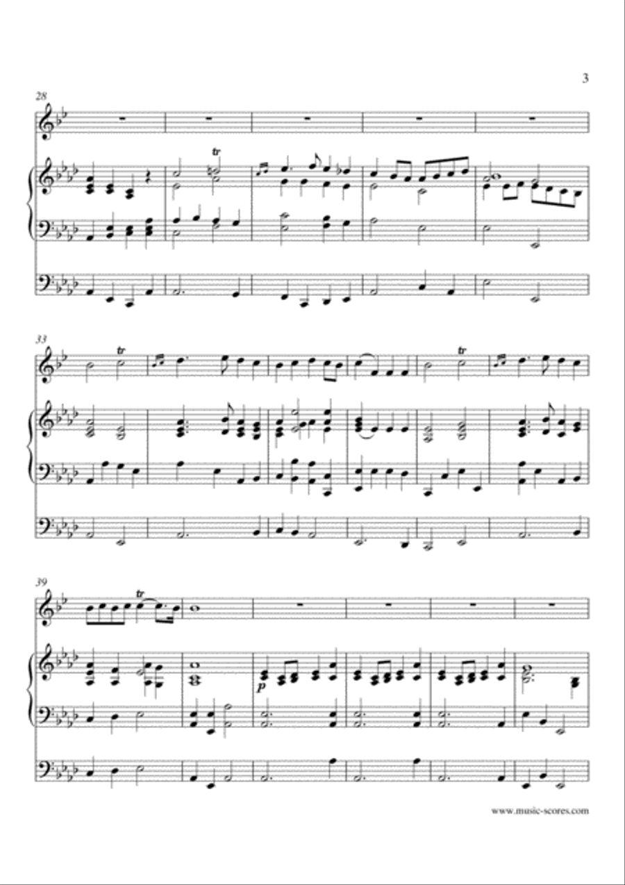 Trumpet Voluntary, or Prince of Denmark's March - Trumpet and Organ - Ab major Trumpet Solo scores gallery preview page 3