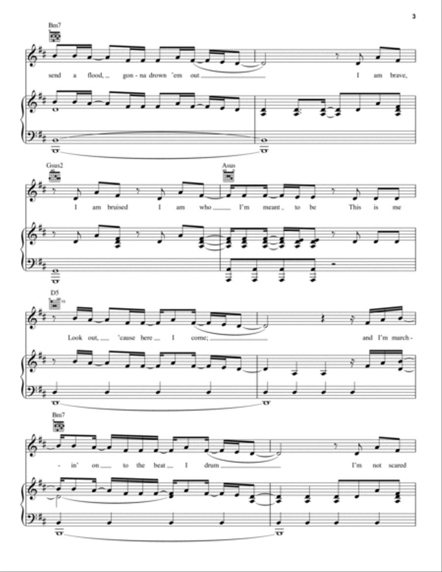 This Is Me (from The Greatest Showman) Piano, Vocal, Guitar scores gallery preview page 3
