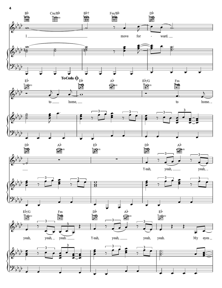Move Forward Piano, Vocal, Guitar scores gallery preview page 4