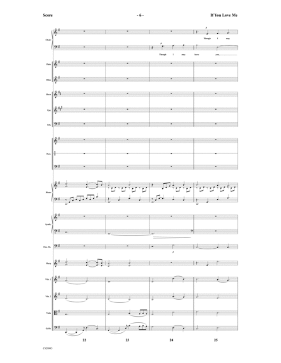 If You Love Me Choir scores gallery preview page 7