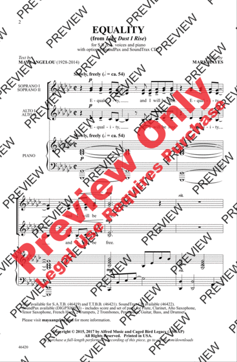 Equality Women's Choir scores gallery preview page 2