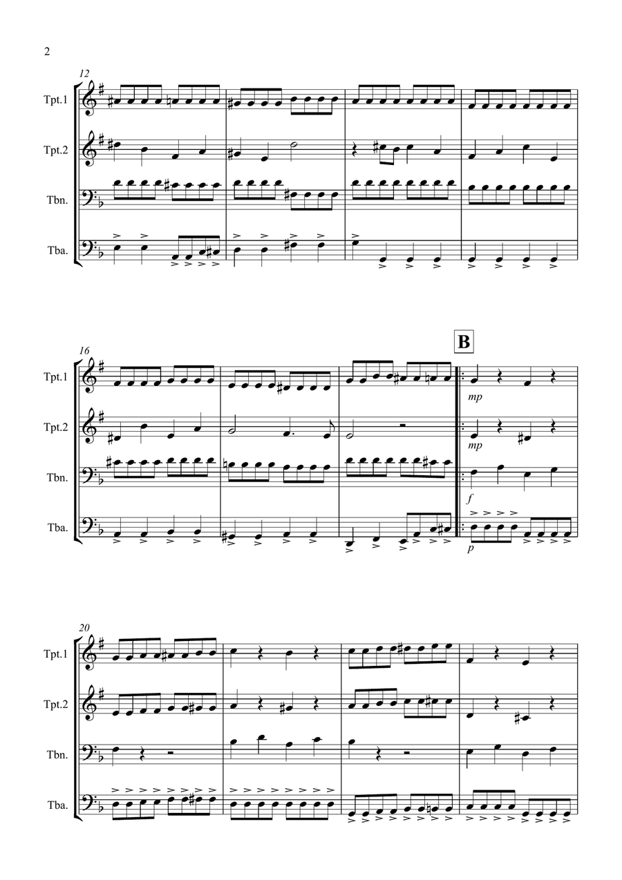 Bach Rocks! for Brass Quartet Bach Rocks! for Brass Quartet Brass Quartet scores gallery preview page 2