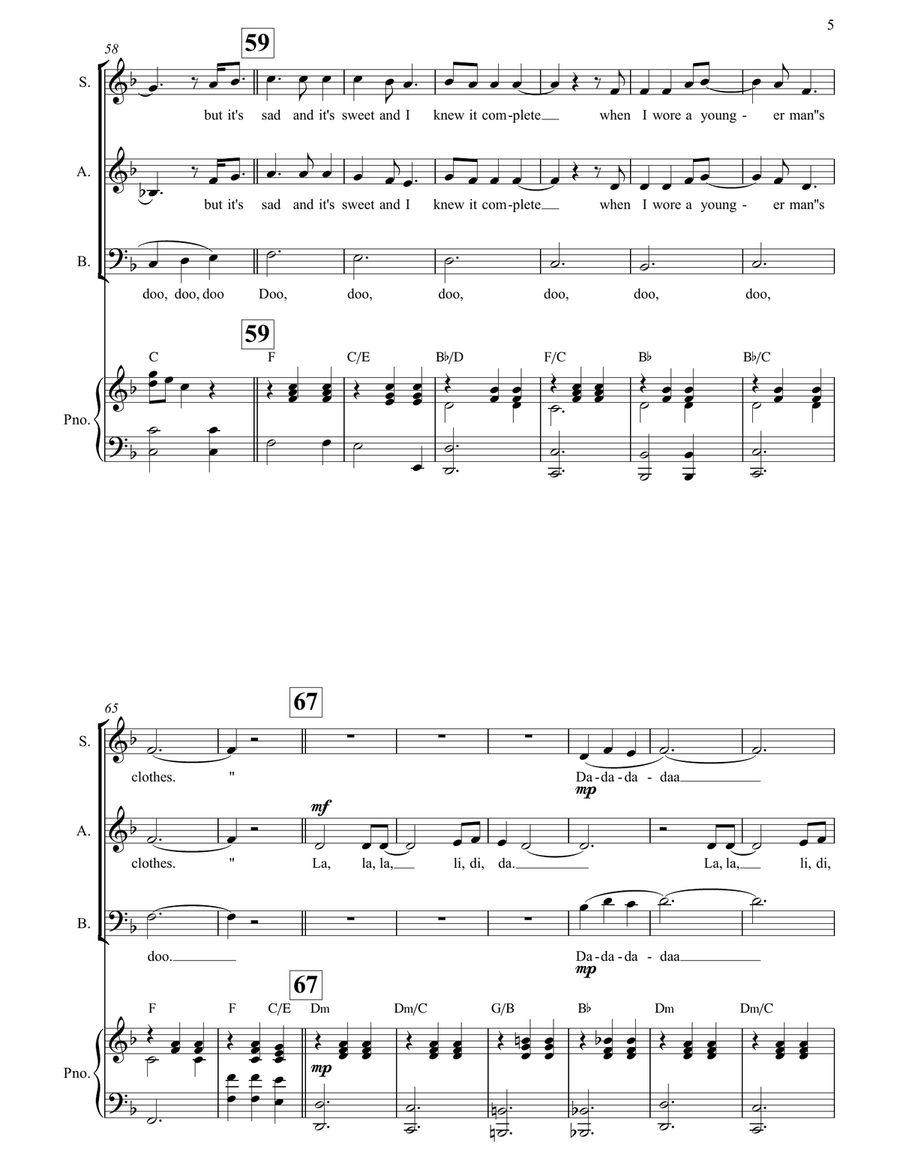 Piano Man Piano Man 3-Part scores gallery preview page 5