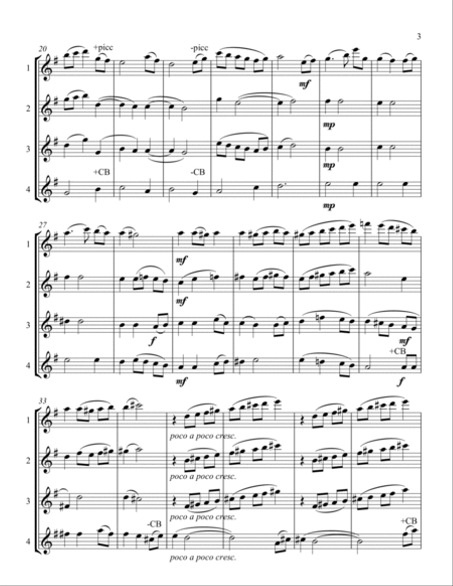 Two Hymns for Flute Choir Flute Choir scores gallery preview page 3