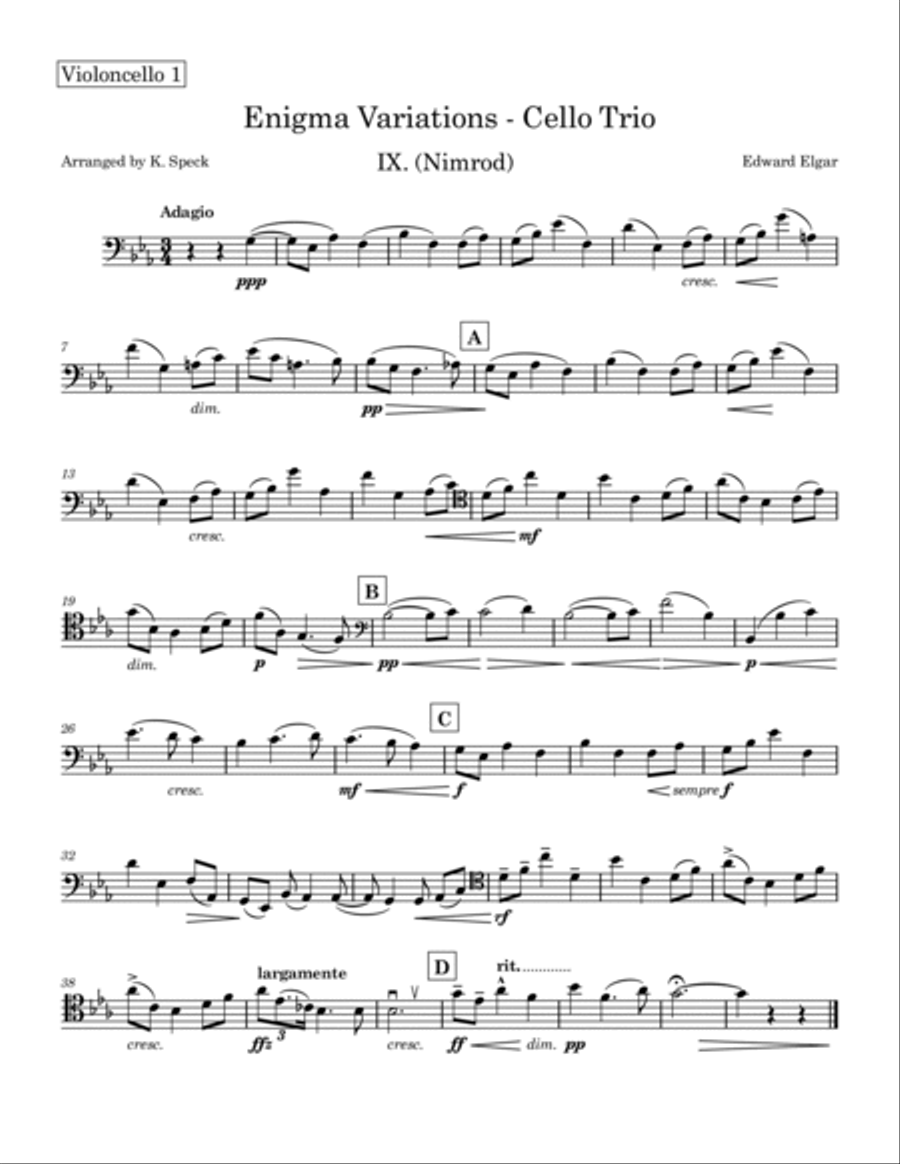 Enigma Variations - Nimrod String Trio scores gallery preview page 3