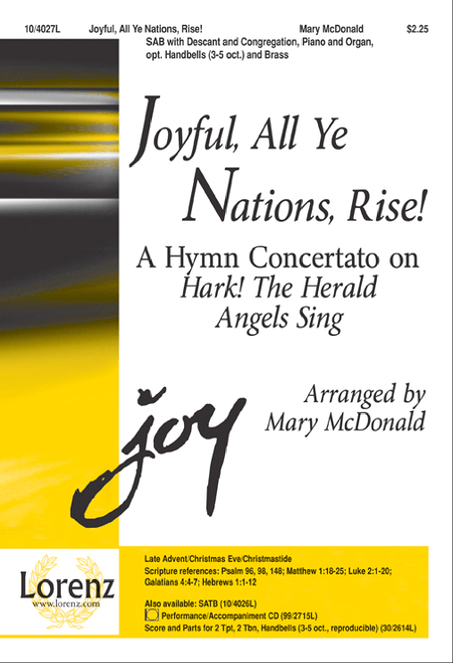 Joyful, All Ye Nations, Rise! 3-Part scores gallery preview page 1