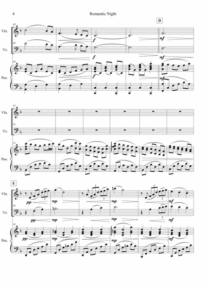Romantic Night (Violin, Cello, Piano)