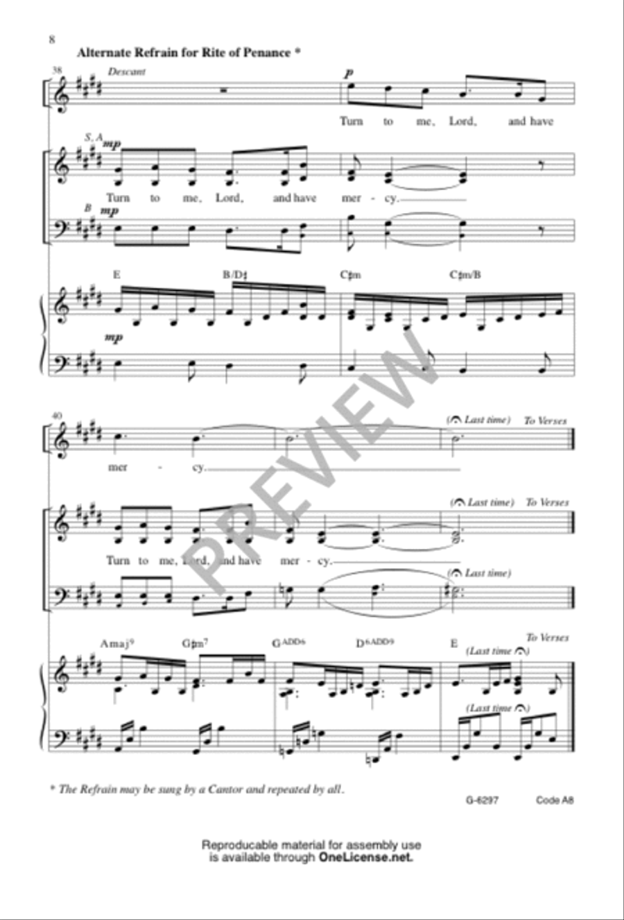 Psalm 25: Teach Me Your Ways / Your Ways, O Lord 3-Part scores gallery preview page 9