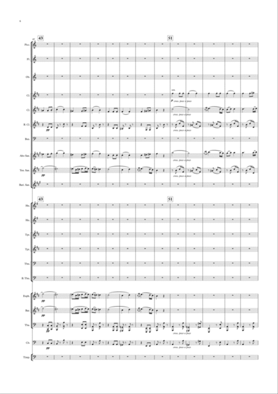 Symphony No.7 in A Major, Op.92, Movement II, Allegretto Concert Band scores gallery preview page 6