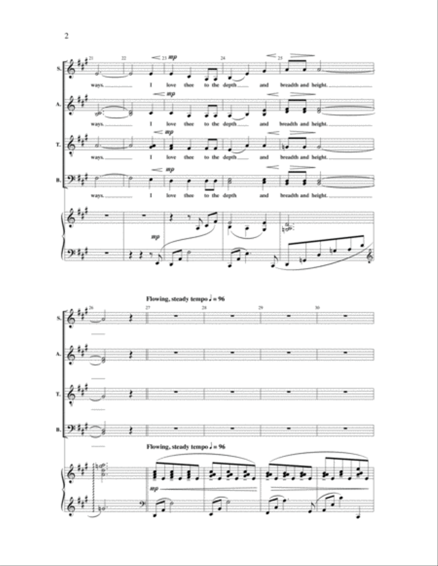 How Do I Love Thee? 4-Part scores gallery preview page 2