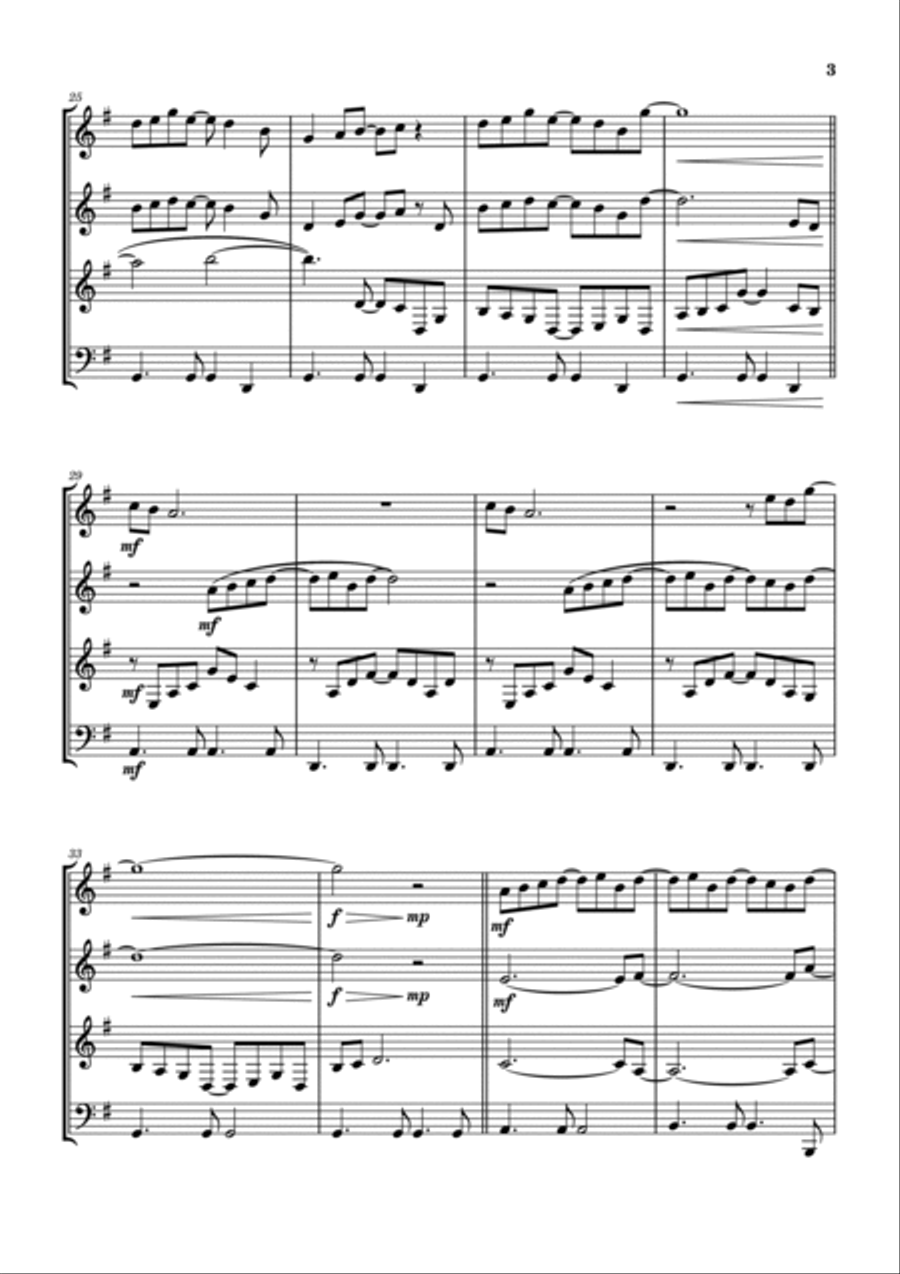 Fly Away Woodwind Quartet scores gallery preview page 4