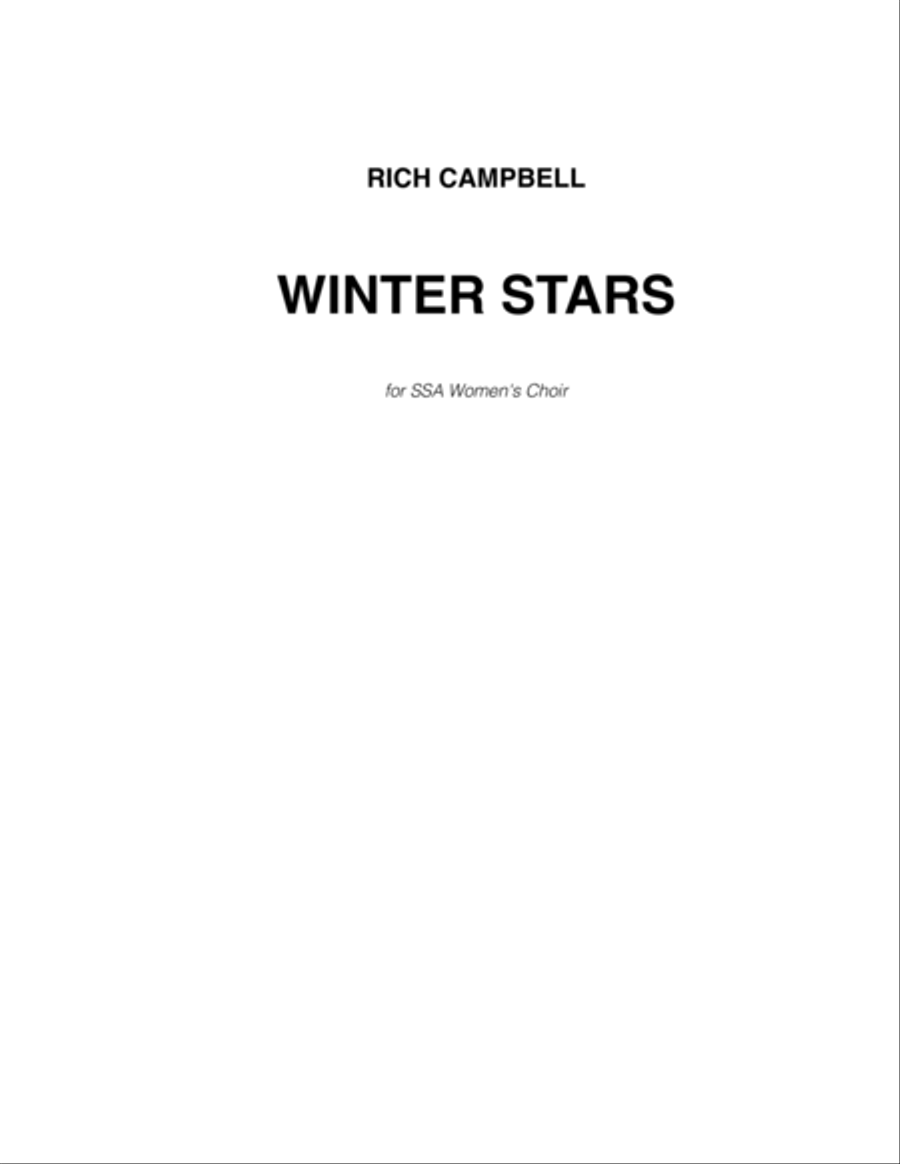 Winter Stars SSA scores gallery preview page 1
