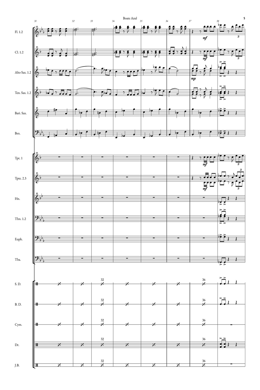 Boate Azul Concert Band scores gallery preview page 5