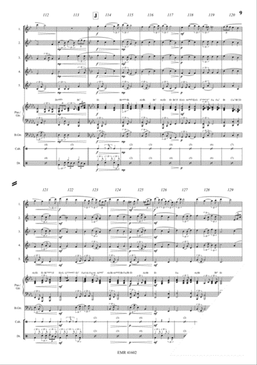 Greetings From Italy Saxophone Quintet scores gallery preview page 9