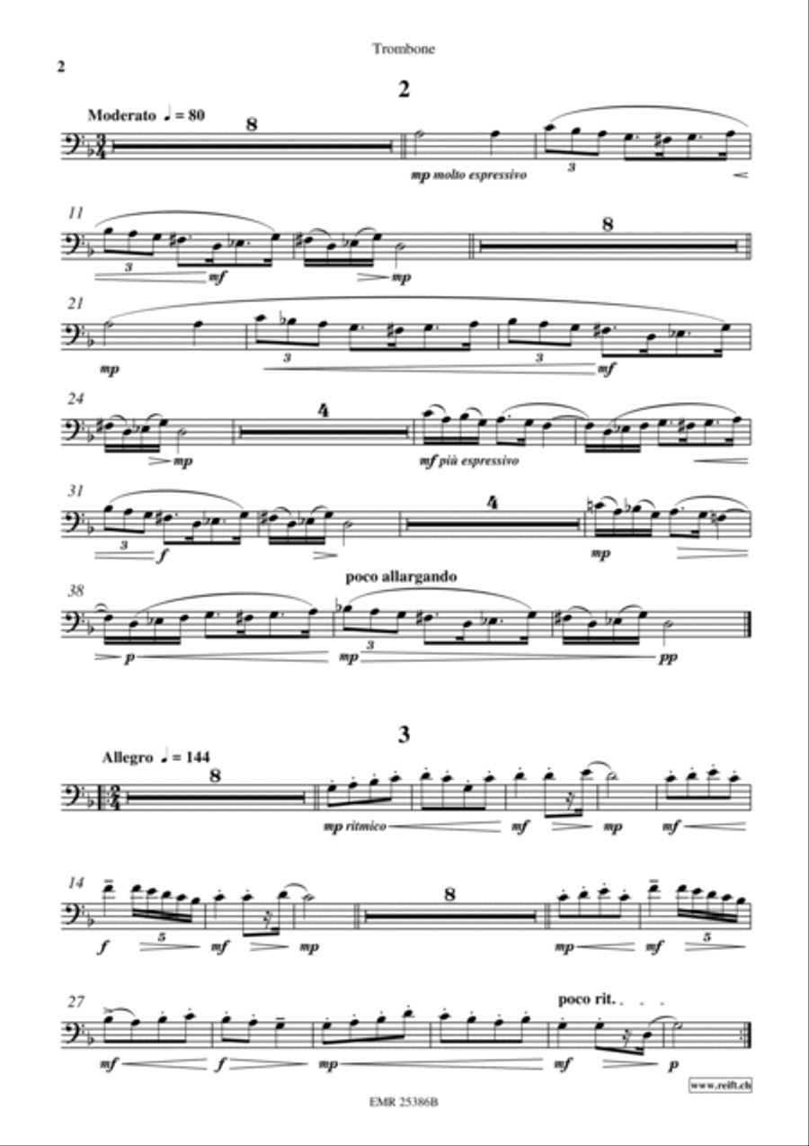 3 Romanian Folk Dances Trombone scores gallery preview page 3