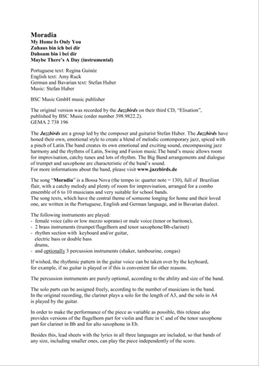 Moradia Moradia Jazz Ensemble scores gallery preview page 3