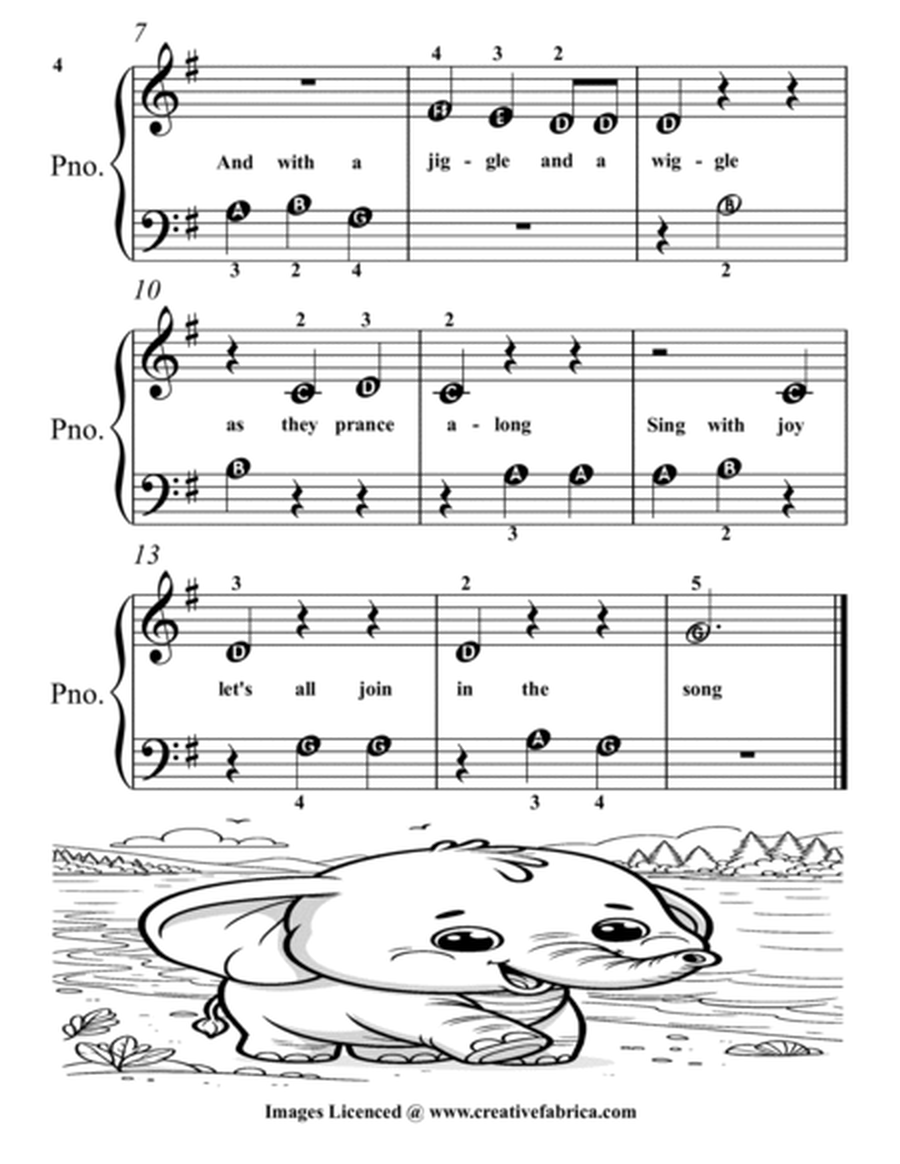 The Little Grey Elephant for Beginner Piano