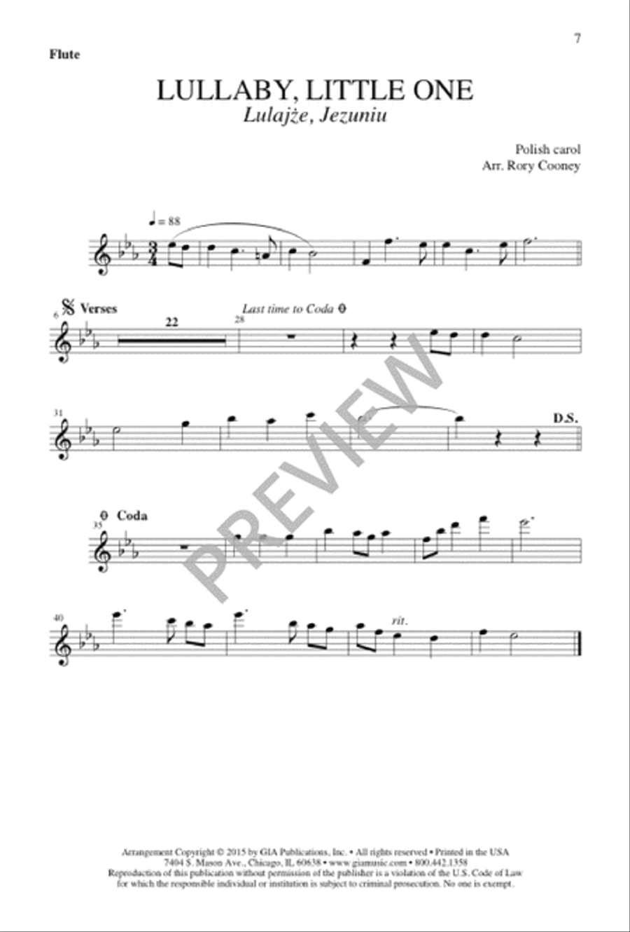Lullaby, Little One Lullaby, Little One 3-Part scores gallery preview page 8