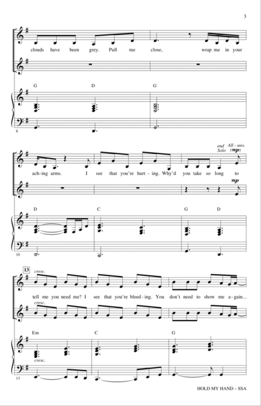 Hold My Hand (from Top Gun: Maverick) (arr. Mac Huff) SSA scores gallery preview page 2