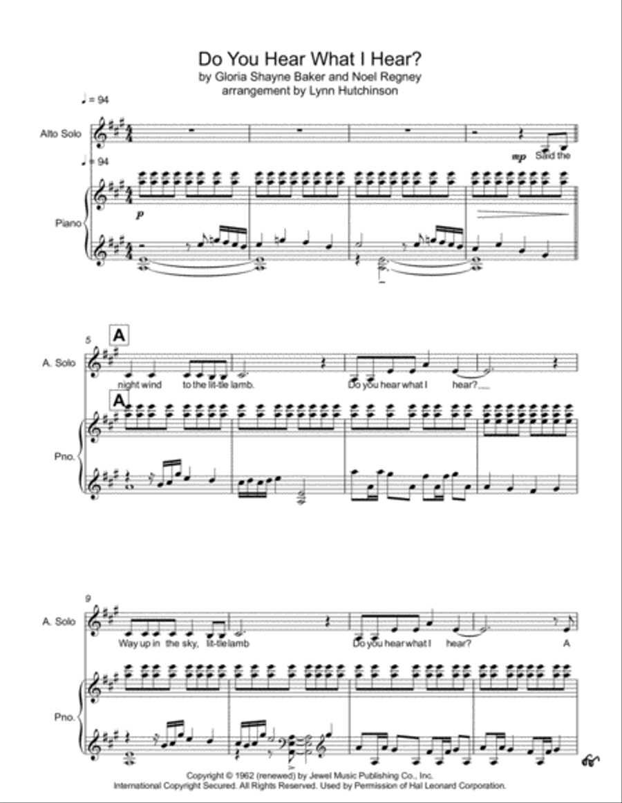 Do You Hear What I Hear Do You Hear What I Hear Alto Voice scores gallery preview page 2