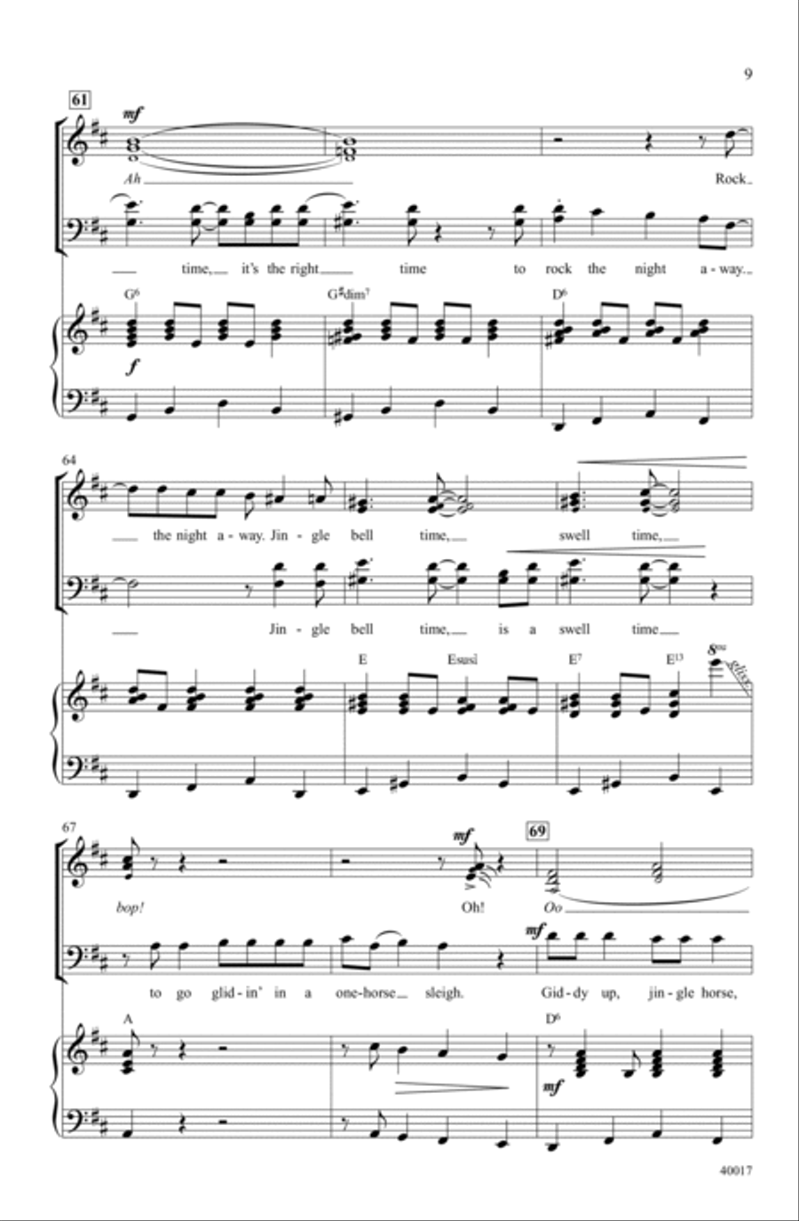 Jingle Bell Rock 4-Part scores gallery preview page 9