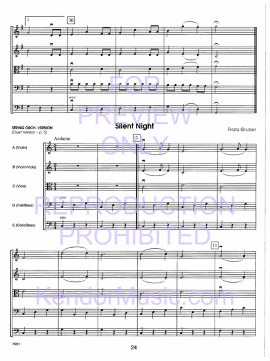 Holiday Strings (Score) String Orchestra scores gallery preview page 25