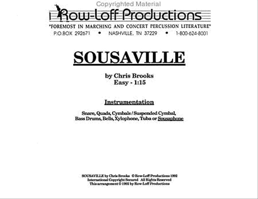 Sousaville Sousaville Percussion Ensemble scores gallery preview page 2