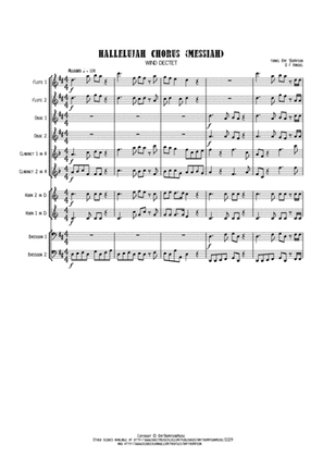 Book cover for Handel: Messiah (Der Messias) Hallelujah Chorus (original key of D) - wind dectet
