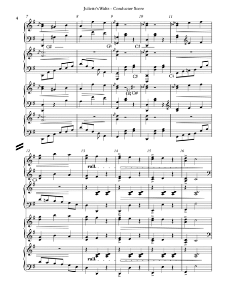 Juliette's Waltz, Harp Conductor Score image number null