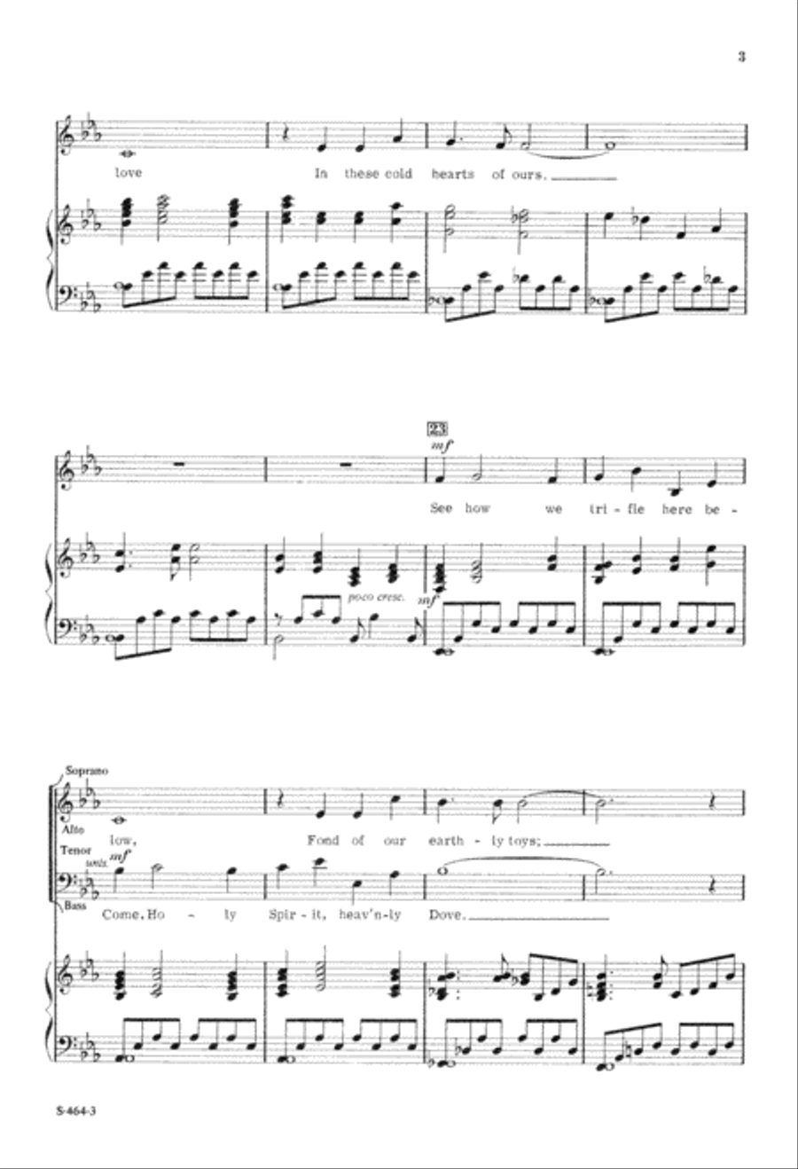 Come, Holy Spirit, Heavenly Dove 4-Part scores gallery preview page 4
